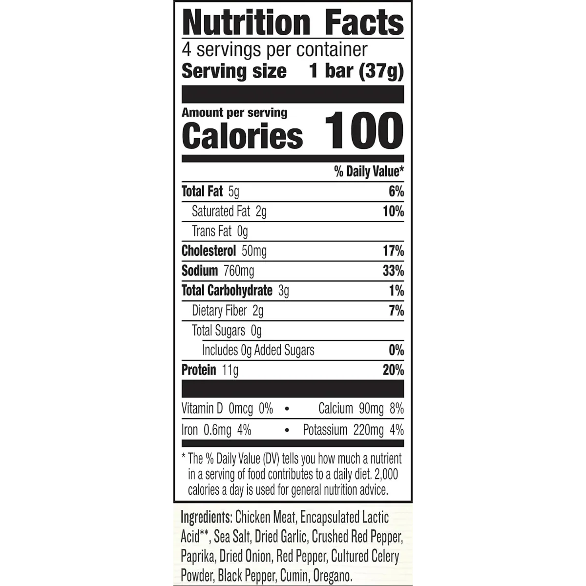 Chicken Sriracha Protein Bars (4 CT)