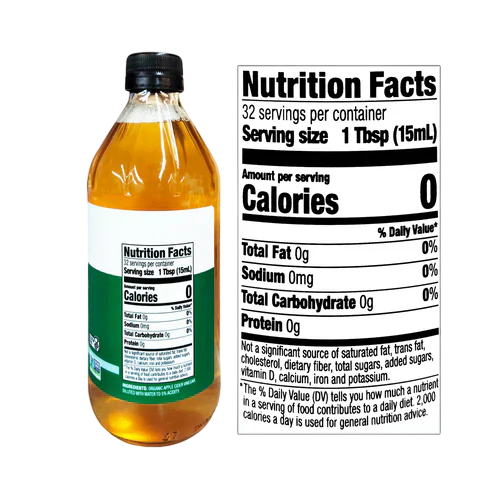 Organic Filtered Apple Cider Vinegar - With Mother