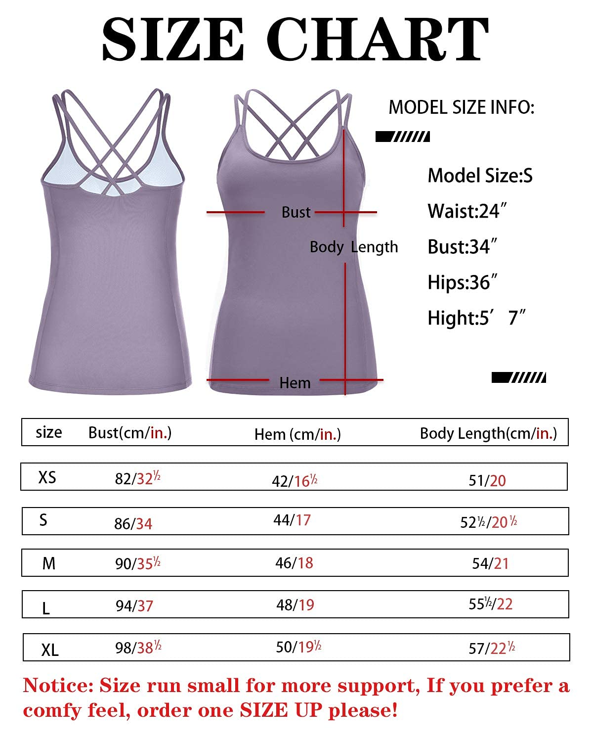 RUNNING GIRL® Sculpting Yoga Tank Top | Built-in Shelf Bra with Removable Cups & U-Shaped Back
