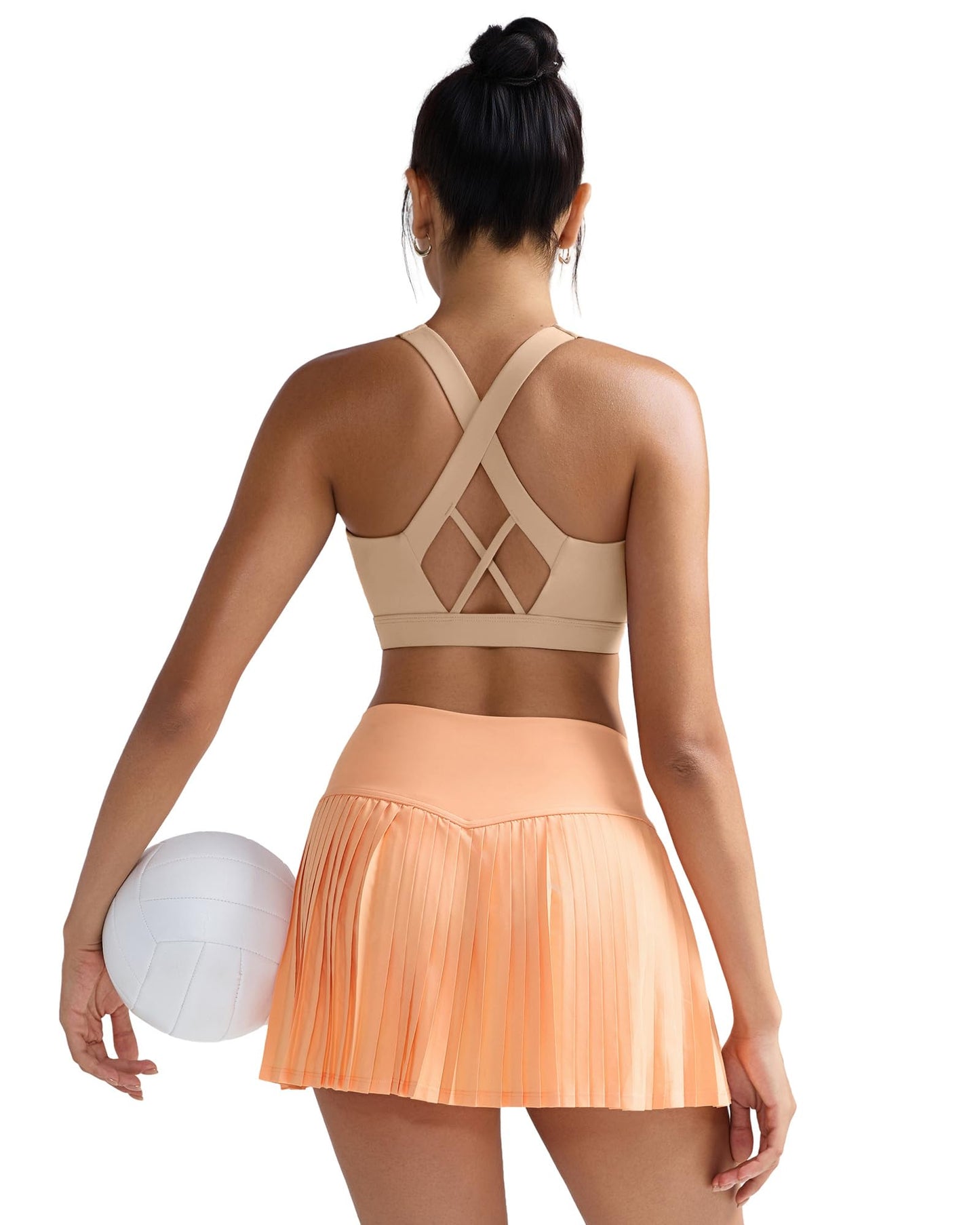 RUNNING GIRL® Women High Impact Sports Bra Crisscross Back Removable Cups