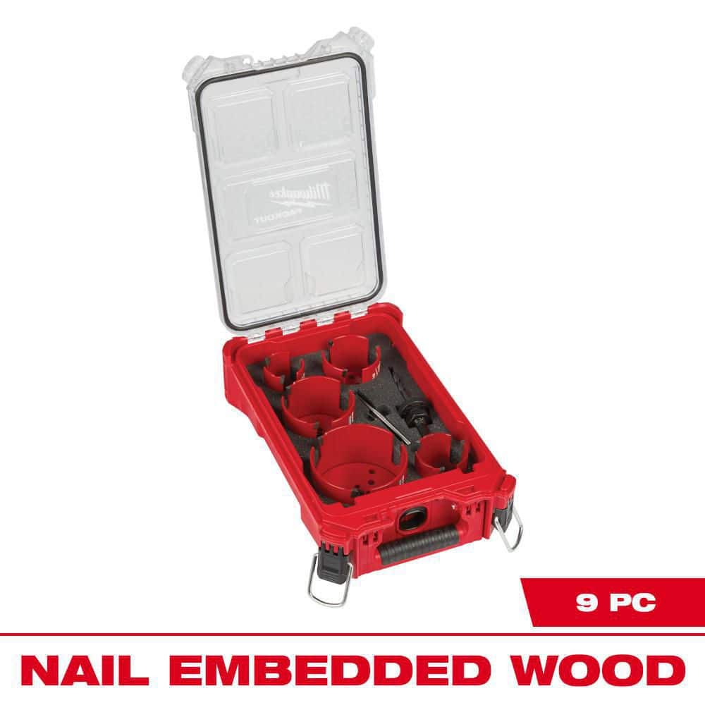 BIG HAWG Carbide Hole Saw Kit (9-Piece) with PACKOUT Case