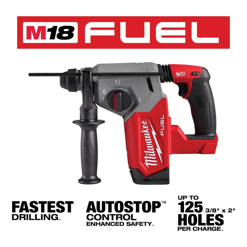 M18 FUEL 18V Lithium-Ion Brushless Cordless 1 in. SDS-Plus Rotary Hammer (Tool-Only) with 4-1/2 in./5 in. Grinder