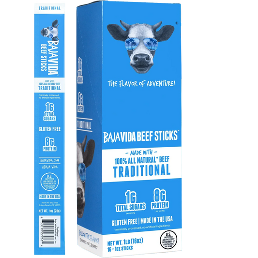 100% All-Natural Beef Sticks - Traditional (16 CT)