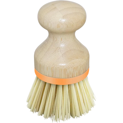 Bamboo Palm Dish Brush - Orange