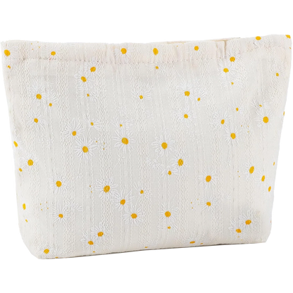 Quilted Daisy Cosmetic Bag