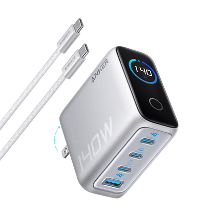 Multi-port Charger (140W, 4-Port, PD 3.1) with USB-C Cable