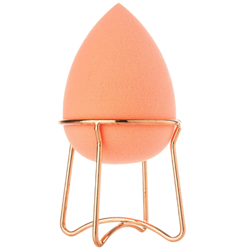 Professional Beauty Blender with Rose Gold Stand - Orange