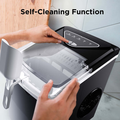 Countertop Bullet Ice Maker with Ice Basket Handle (26 Lbs)