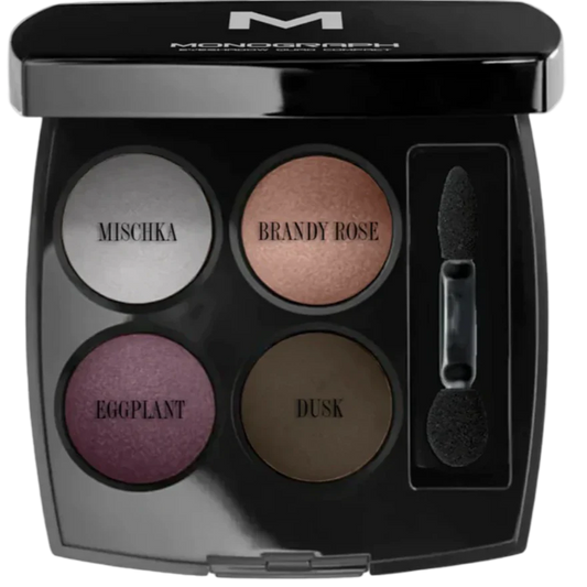 Monograph Eyeshadow Quads 2 - Mishka, Brandy Rose, Eggplant, Dusk