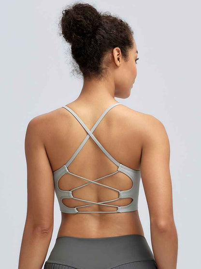 RUNNING GIRL® Sexy Criss-Cross Back Yoga Bra | Seamless Medium-Support Sports Bra