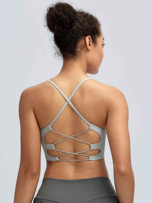 RUNNING GIRL® Sexy Criss-Cross Back Yoga Bra | Seamless Medium-Support Sports Bra