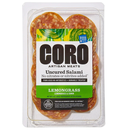 Uncured Sliced Lemongrass Salami