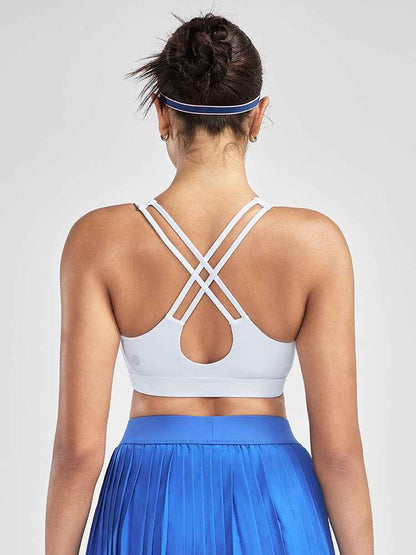 RUNNING GIRL® Medium-High Support Crisscross Back Sports Bra with Sewn-in Molded Cups