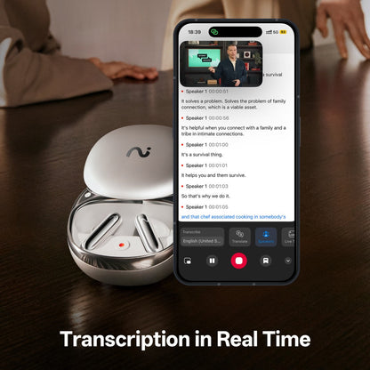 RecDot Voice Recorder Earbuds: Professional AI Note Taker for Meetings, Calls & Lectures. Transcribe & Summarize, 78 Languages, 48dB Hybrid ANC AI Assistant for Deep Work, AES-256 Secure, Black