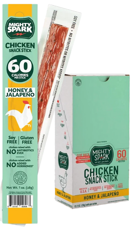 Chicken Snack Sticks - Honey and Jalapeno (12 Pack)