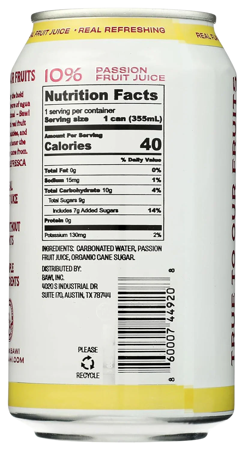 Sparkling Agua Fresca Maracuya - Passionfruit (4 Pack)