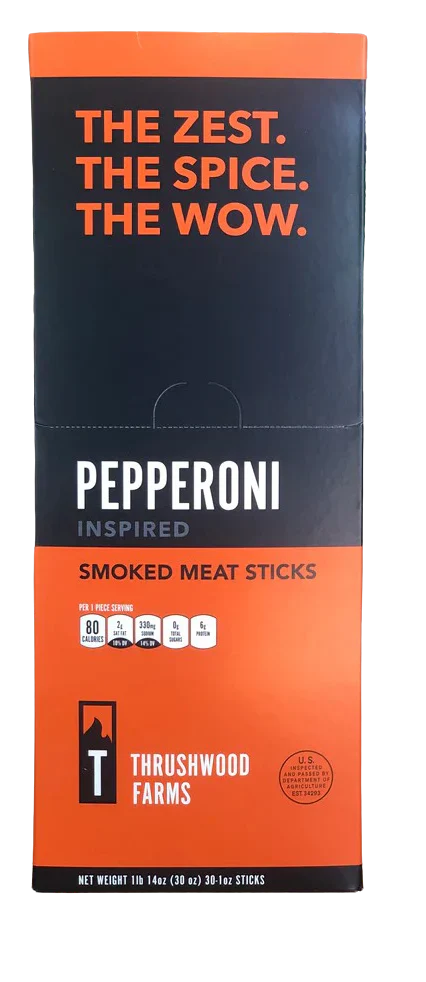 Pepperoni Seasoned Flavored Smoked Meat Stick (30 CT)