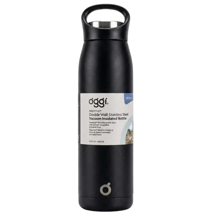 23oz Double Wall Vacuum Insulated Stainless Steel Bottle - Black
