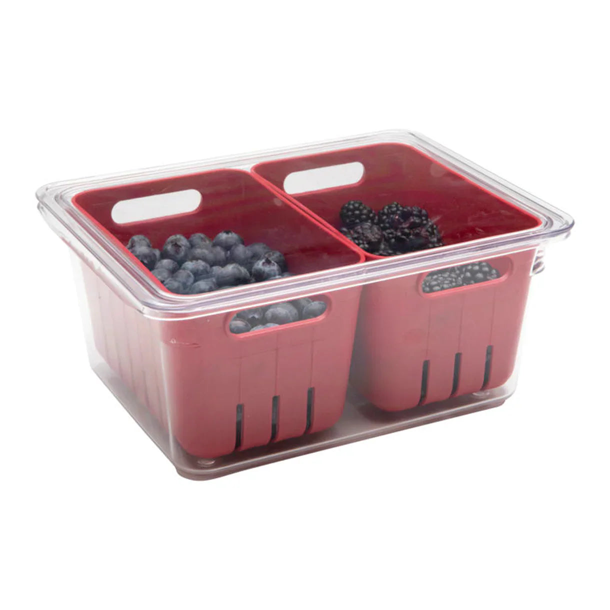 Berry Bin 8.75" x 6.75" - Twin Strainer Basket