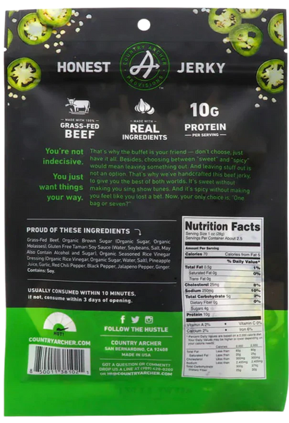 Sweet Jalapeno Beef Jerky