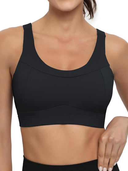RUNNING GIRL® Triangle Cutout Sculpting Sports Bra | Fixed Moulded Cups with High Support