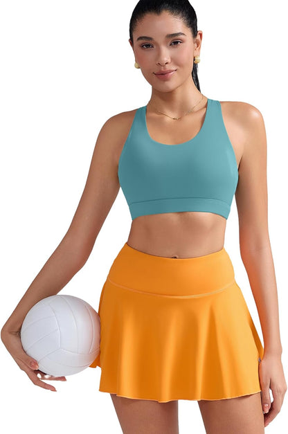 RUNNING GIRL® Medium-Support Strappy Criss-Cross Bra | Removable Cups & Buttery-Soft Sculpting Bra