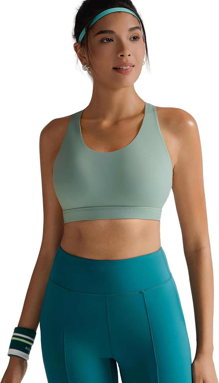 RUNNING GIRL® Medium-Support Strappy Criss-Cross Bra | Removable Cups & Buttery-Soft Sculpting Bra