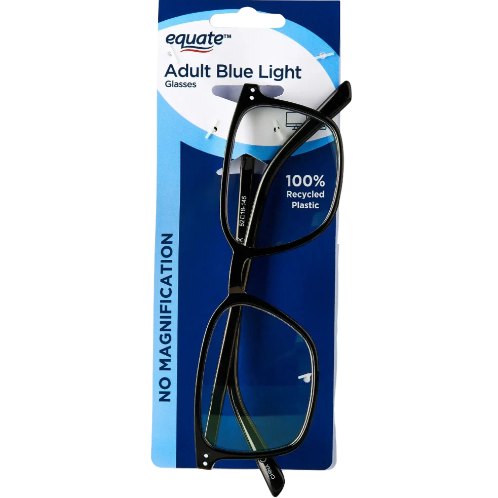 Adult Blue Light Glasses No Magnification - Black