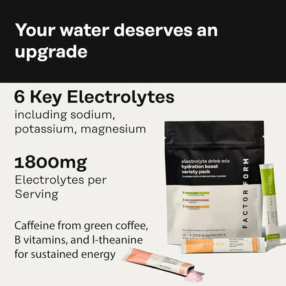 Hydration Boost Electrolyte Powder - Variety Pack (15 Packets)