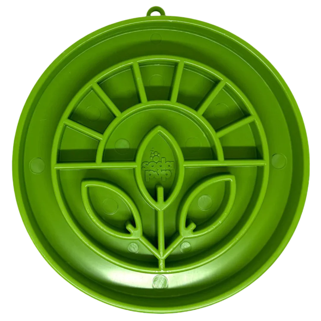 Garden Design eTray Enrichment Shallow Slow Feeder Dog Bowl - Green