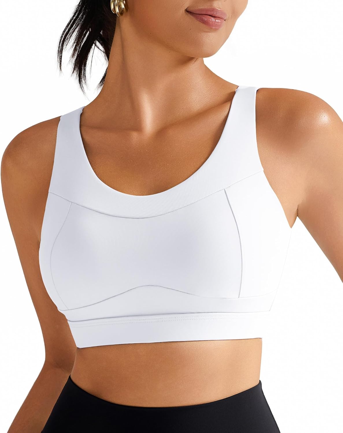 RUNNING GIRL® Triangle Cutout Sculpting Sports Bra | Fixed Moulded Cups with High Support