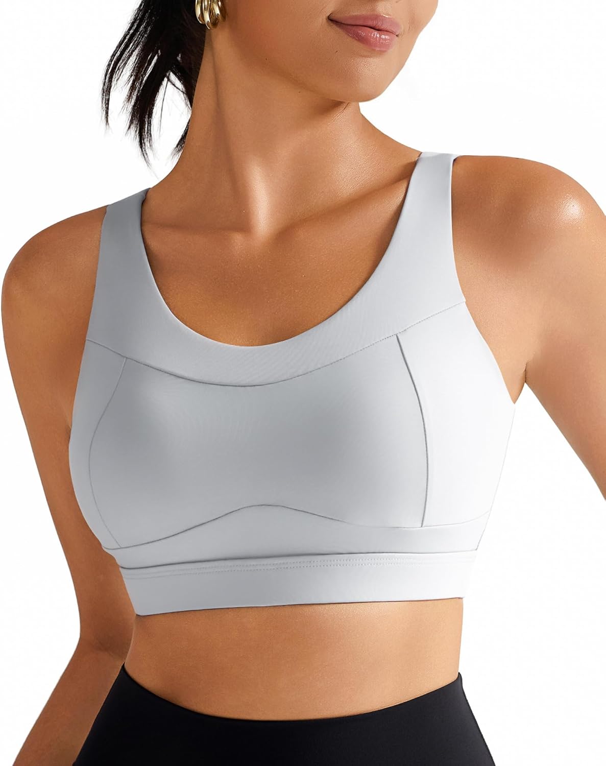 RUNNING GIRL® Triangle Cutout Sculpting Sports Bra | Fixed Moulded Cups with High Support