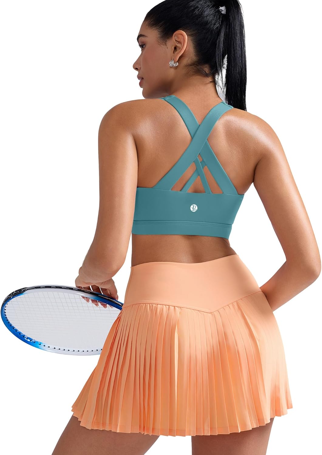 RUNNING GIRL® Medium-Support Strappy Criss-Cross Bra | Removable Cups & Buttery-Soft Sculpting Bra