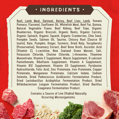 SuperBlends Raw Coated Beef, Beef Liver & Lamb Recipe + Superfoods for Dogs