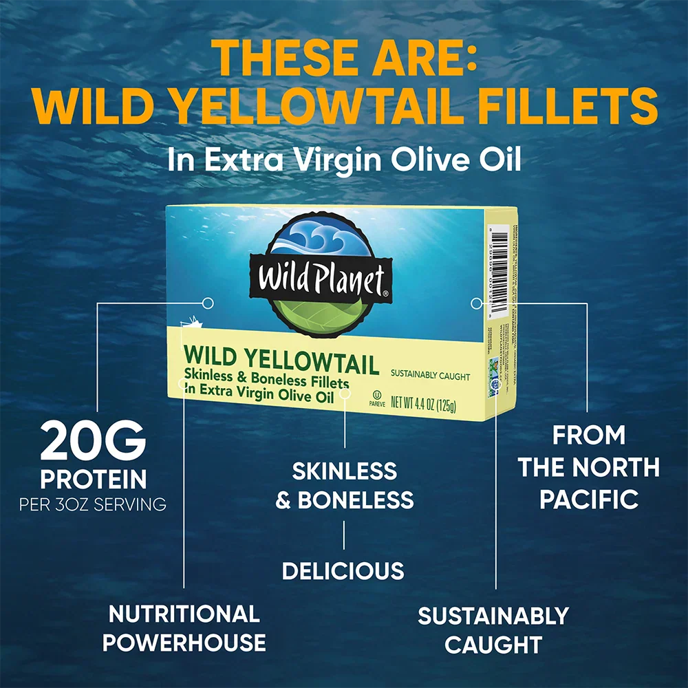 Wild Yellowtail Fillets In Extra Virgin Olive Oil