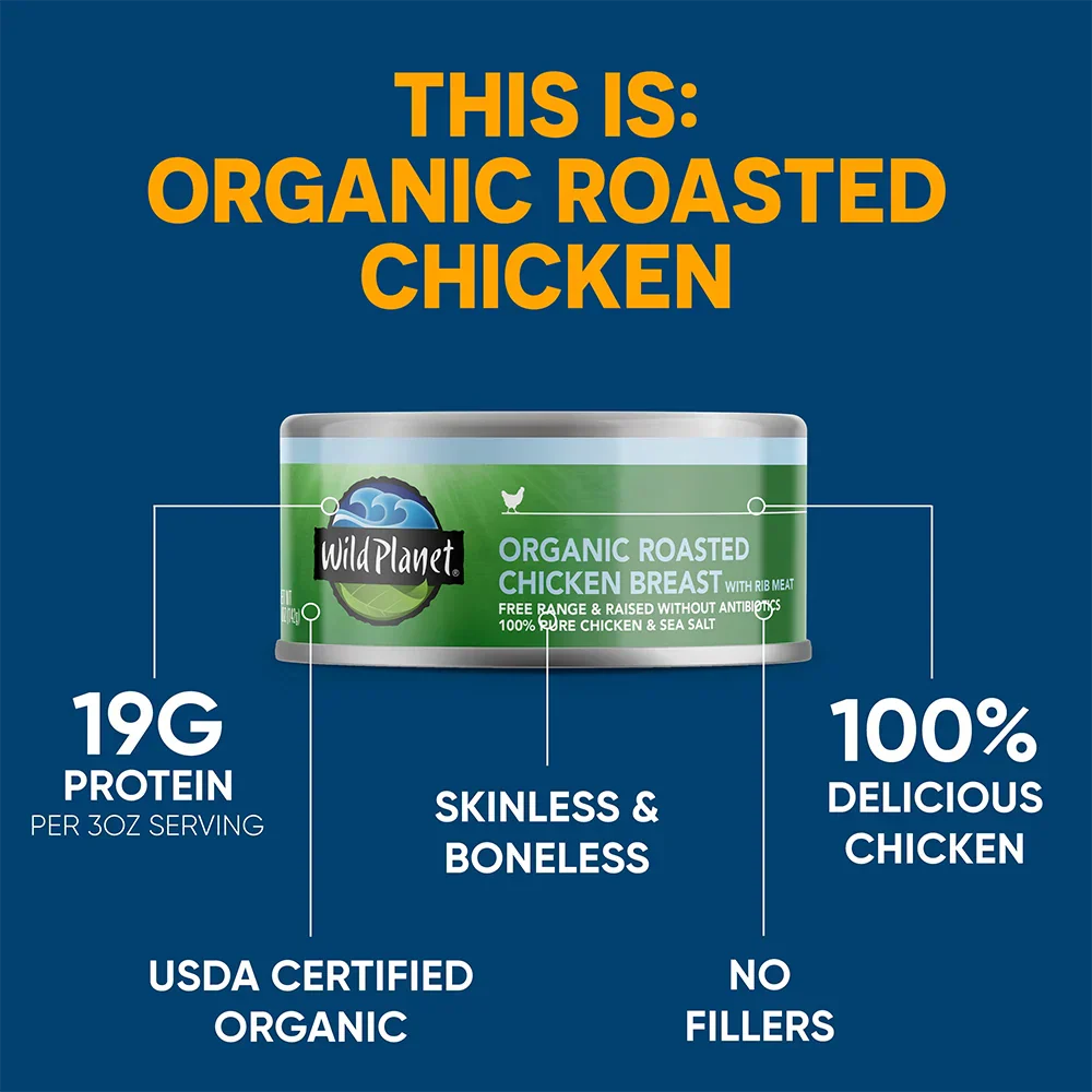 Organic Roasted Chicken Breast with Rib Meat