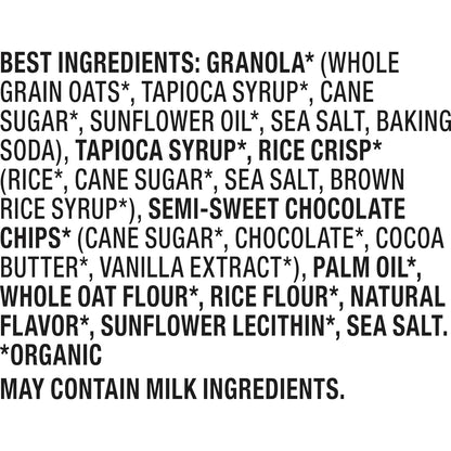 Organic Chewy Granola Bars Chocolate Chip (12 CT)
