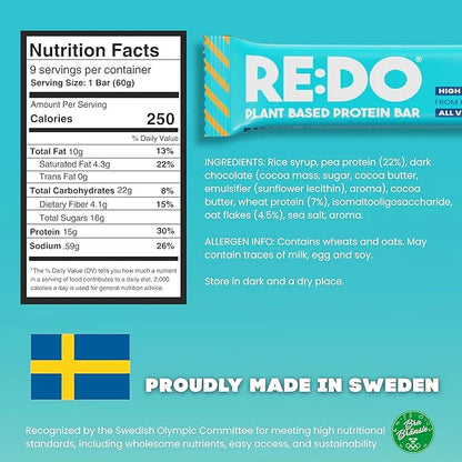 Plant-Based Swedish Salted Caramel Protein Bars (9 CT)