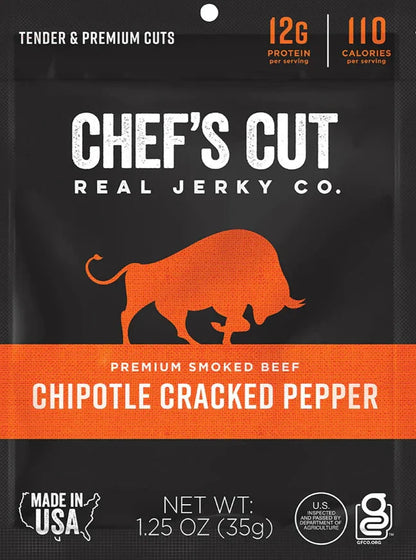 Chipotle Cracked Pepper Beef Jerky (12 Pack)