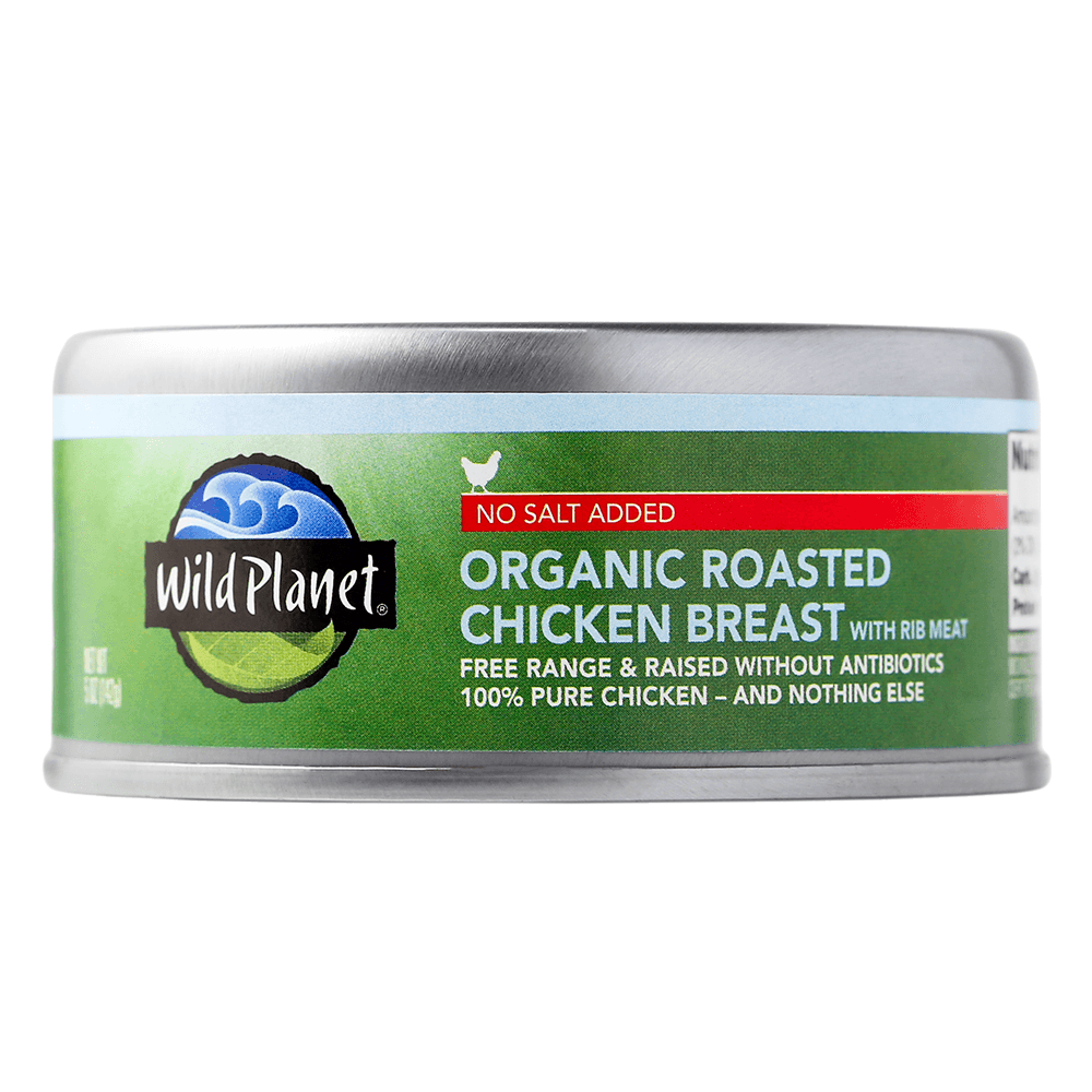 Organic Roasted Chicken Breast with Rib Meat No Salt Added