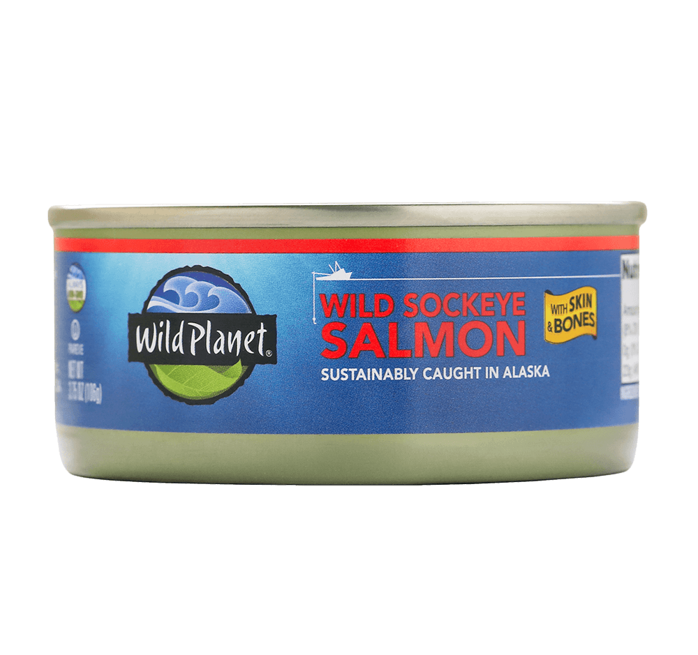 Wild Sockeye Salmon with Skin & Bones