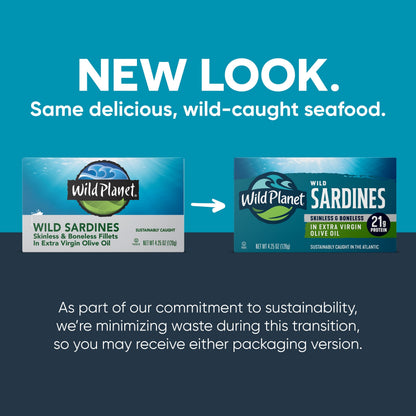 Wild Sardines Skinless & Boneless Fillets In Extra Virgin Olive Oil