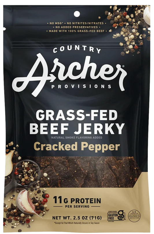 Cracked Pepper Grass-Fed Beef Jerky