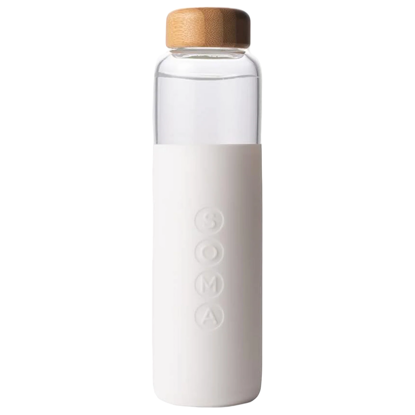 17oz Glass Water Bottle - White