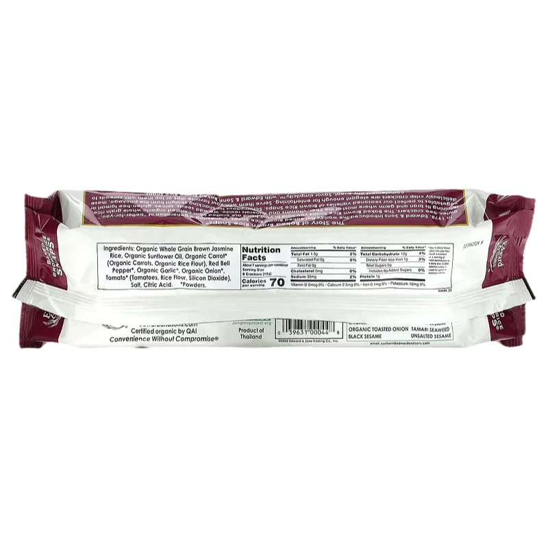 Organic Vegetable Brown Rice Snaps
