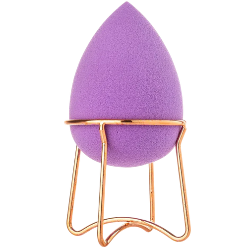 Professional Beauty Blender with Rose Gold Stand - Purple