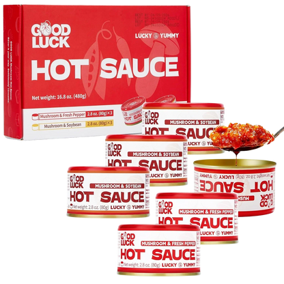 Fresh Pepper Mushroom and Soybean Hot Sauce (6 Pack)