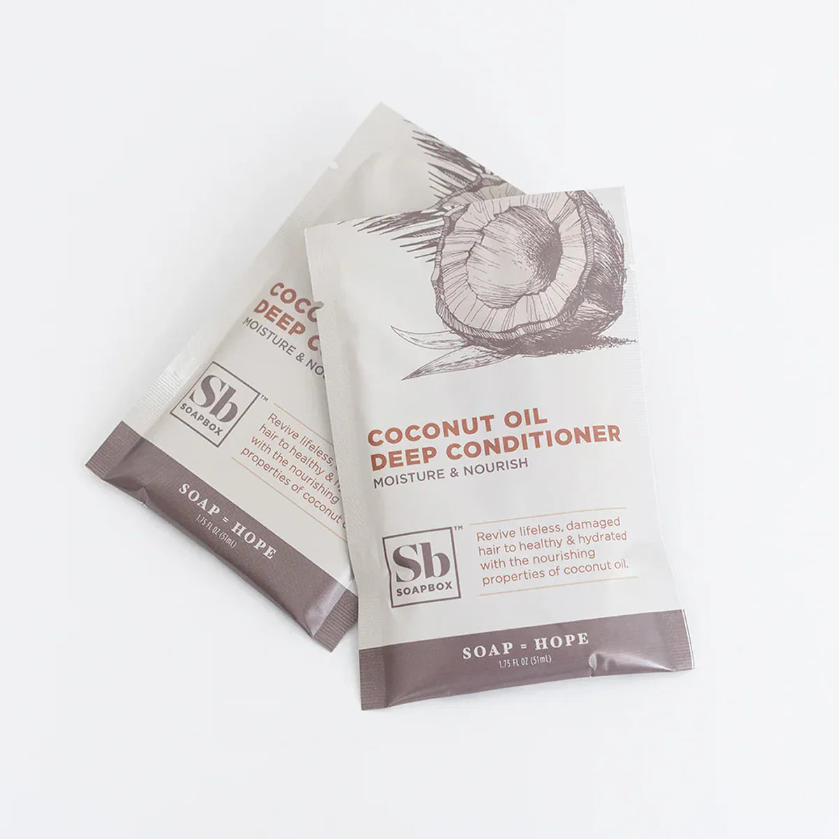 Soapbox Deep Conditioner Packet Coconut Oil Rejuvenating (12 CT)