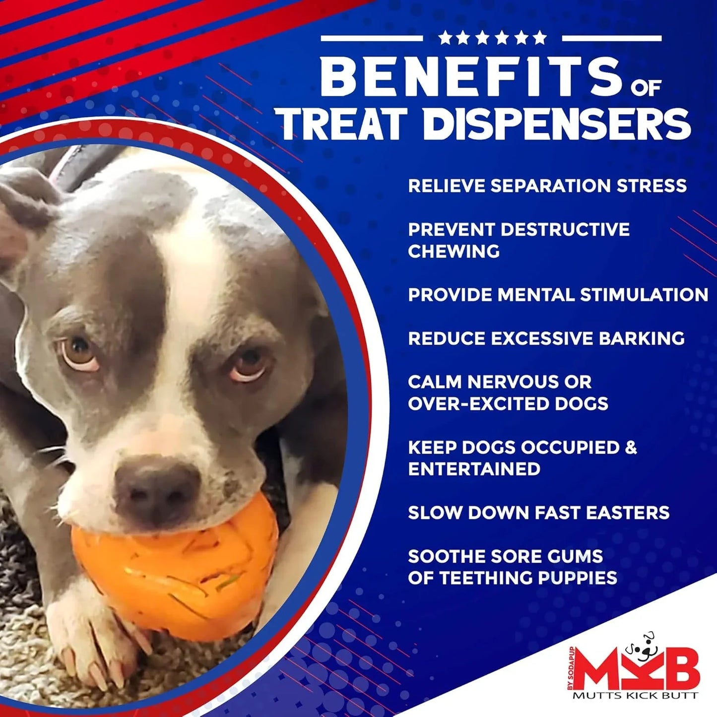 MuttsKickButt Roasted Turkey ¨C Durable Dog Treat Dispenser & Chew Toy