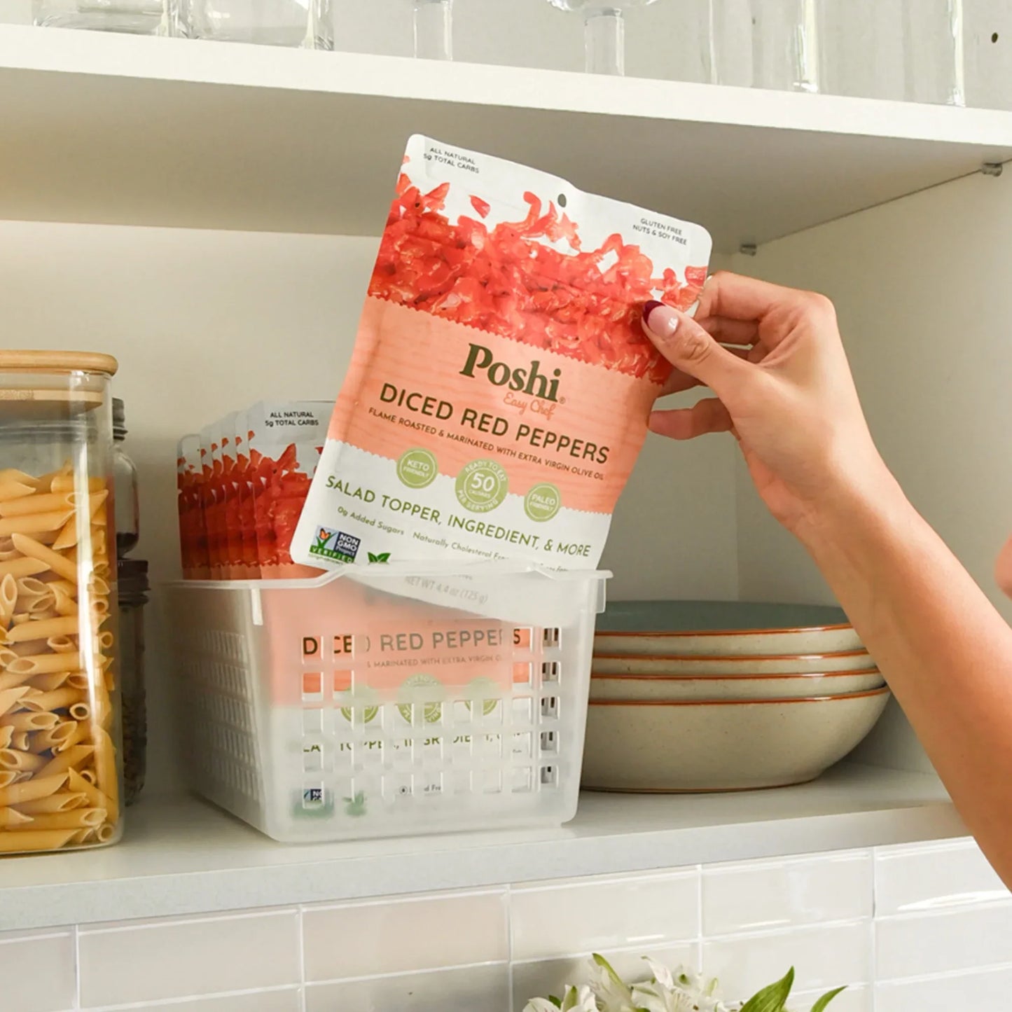 Diced Red Peppers in Extra Virgin Olive Oil (10 Pack)